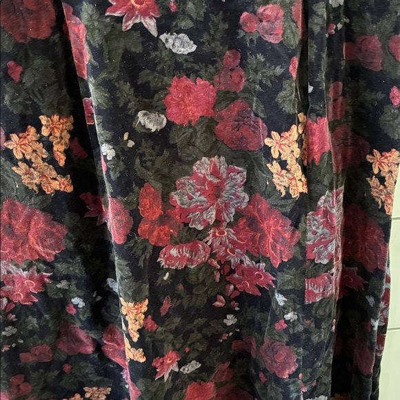Haberdashery by personal Vintage sz 10 Floral Velvet Midi Skirt euc - Picture 2 of 8